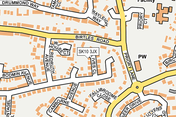 SK10 3JX map - OS OpenMap – Local (Ordnance Survey)