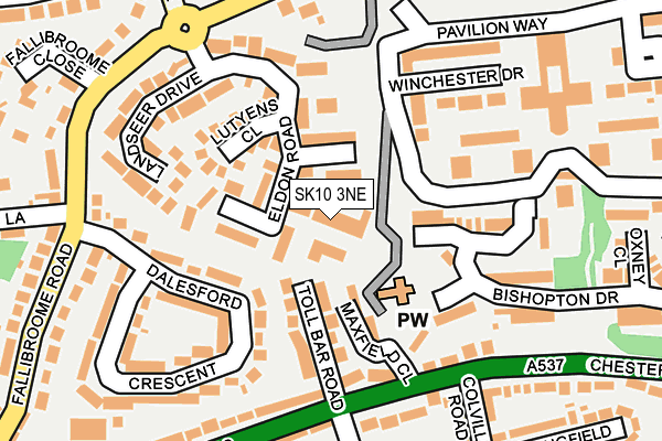 SK10 3NE map - OS OpenMap – Local (Ordnance Survey)