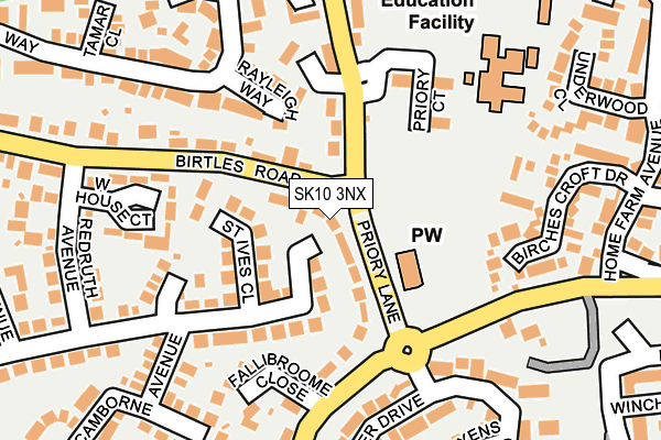 SK10 3NX map - OS OpenMap – Local (Ordnance Survey)
