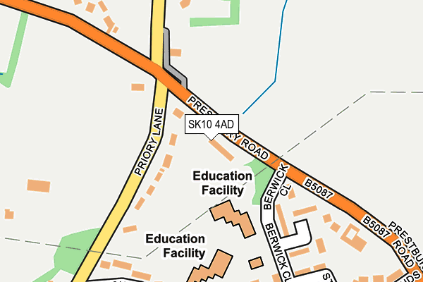 SK10 4AD map - OS OpenMap – Local (Ordnance Survey)