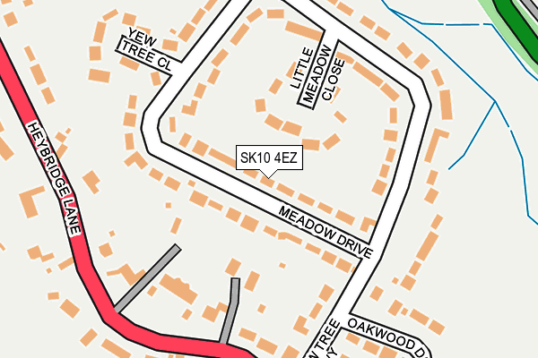 SK10 4EZ map - OS OpenMap – Local (Ordnance Survey)