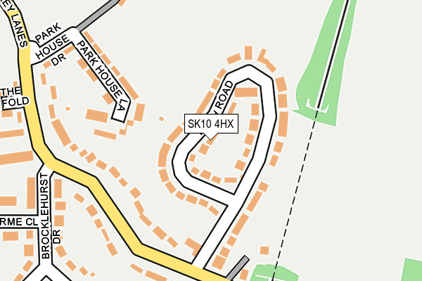 SK10 4HX map - OS OpenMap – Local (Ordnance Survey) SK10 4HX map - OS OpenMap – Local (Ordnance Survey)