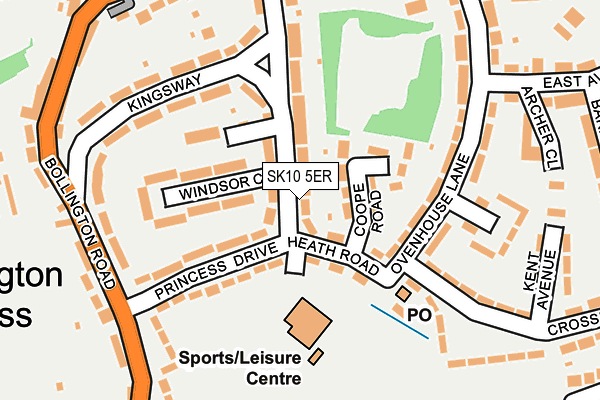 SK10 5ER map - OS OpenMap – Local (Ordnance Survey)