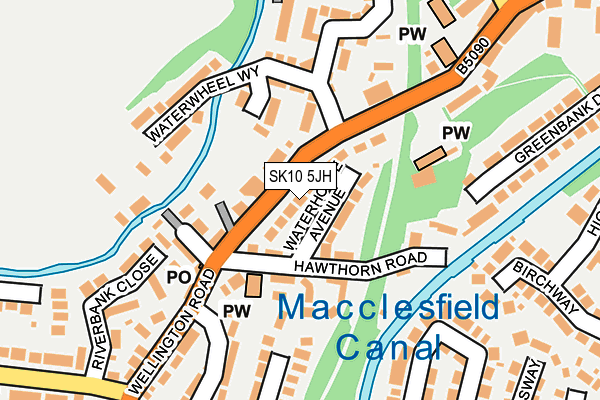 SK10 5JH map - OS OpenMap – Local (Ordnance Survey)