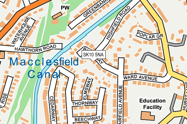 SK10 5NA map - OS OpenMap – Local (Ordnance Survey)
