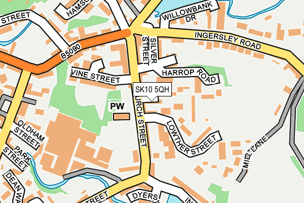 SK10 5QH map - OS OpenMap – Local (Ordnance Survey)
