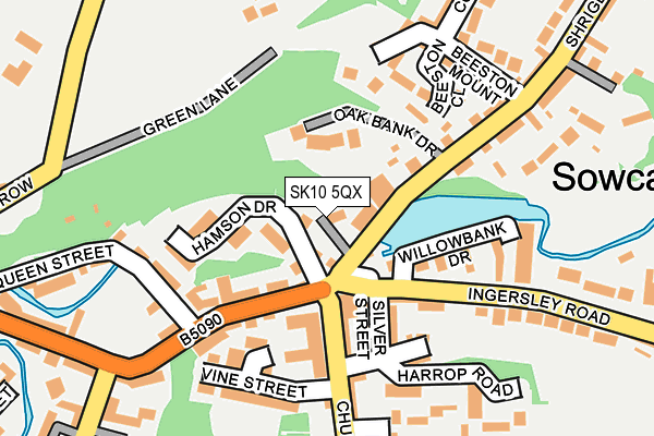 SK10 5QX map - OS OpenMap – Local (Ordnance Survey) SK10 5QX map - OS OpenMap – Local (Ordnance Survey)