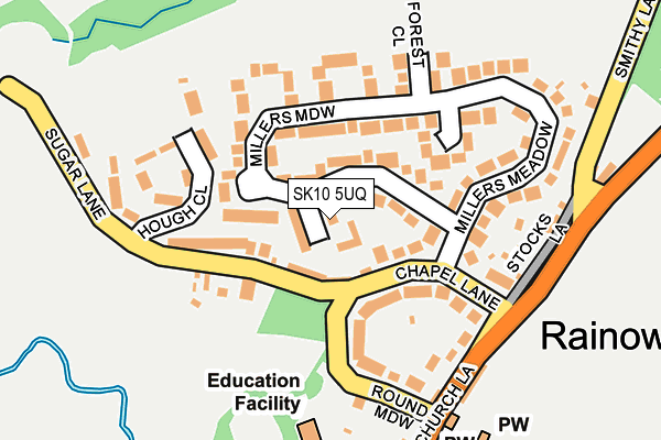 SK10 5UQ map - OS OpenMap – Local (Ordnance Survey)