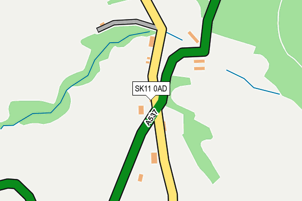 SK11 0AD map - OS OpenMap – Local (Ordnance Survey)