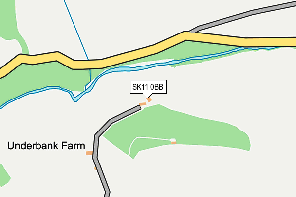 SK11 0BB map - OS OpenMap – Local (Ordnance Survey)