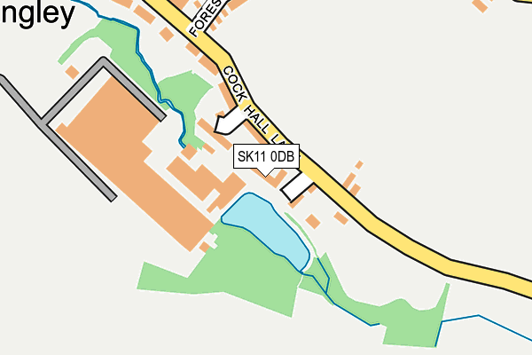 SK11 0DB map - OS OpenMap – Local (Ordnance Survey)