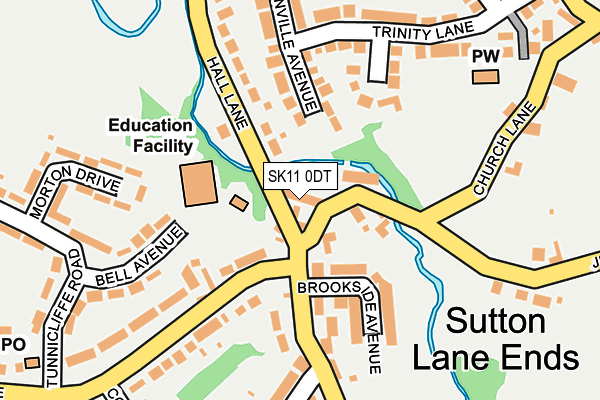 SK11 0DT map - OS OpenMap – Local (Ordnance Survey)