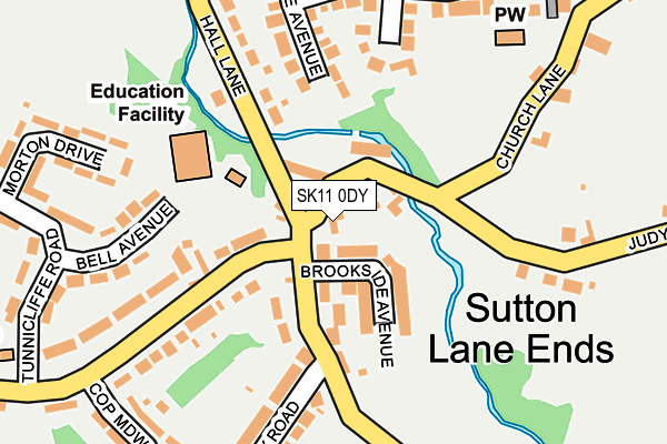 SK11 0DY map - OS OpenMap – Local (Ordnance Survey) SK11 0DY map - OS OpenMap – Local (Ordnance Survey)