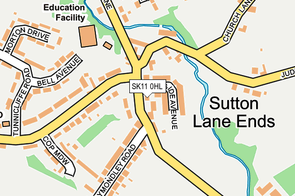 SK11 0HL map - OS OpenMap – Local (Ordnance Survey)