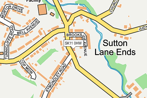 SK11 0HW map - OS OpenMap – Local (Ordnance Survey)