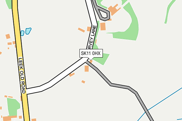 SK11 0HX map - OS OpenMap – Local (Ordnance Survey)