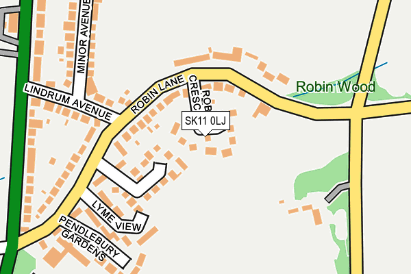 SK11 0LJ map - OS OpenMap – Local (Ordnance Survey)