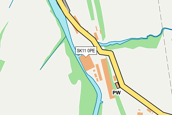 SK11 0PE map - OS OpenMap – Local (Ordnance Survey) SK11 0PE map - OS OpenMap – Local (Ordnance Survey)