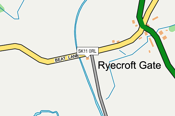 SK11 0RL map - OS OpenMap – Local (Ordnance Survey) SK11 0RL map - OS OpenMap – Local (Ordnance Survey)