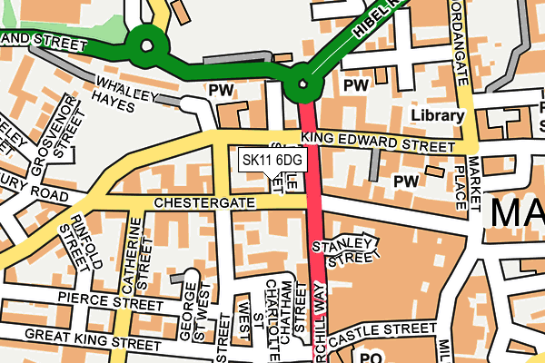 SK11 6DG map - OS OpenMap – Local (Ordnance Survey)