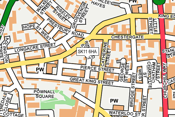 SK11 6HA map - OS OpenMap – Local (Ordnance Survey)