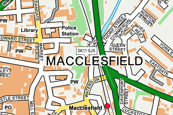 SK11 6JX map - OS OpenMap – Local (Ordnance Survey)