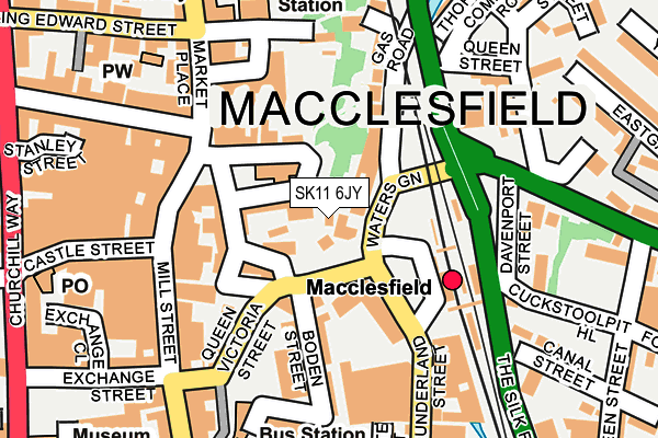 SK11 6JY map - OS OpenMap – Local (Ordnance Survey)