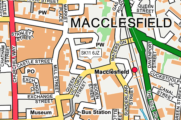 SK11 6JZ map - OS OpenMap – Local (Ordnance Survey)