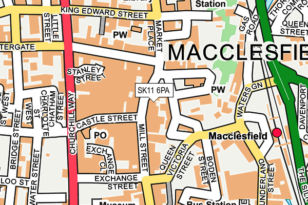 SK11 6PA map - OS OpenMap – Local (Ordnance Survey)