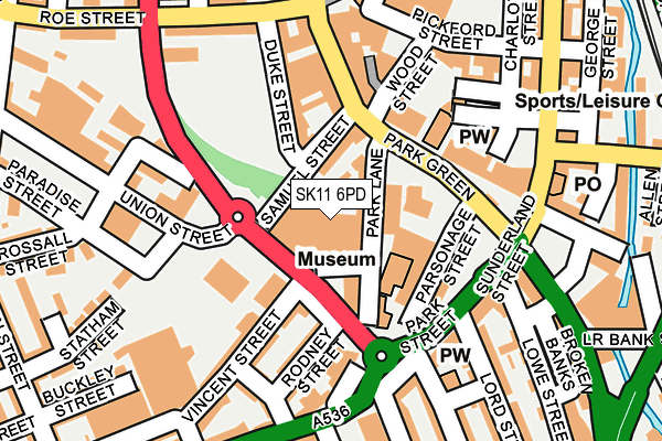 SK11 6PD map - OS OpenMap – Local (Ordnance Survey)