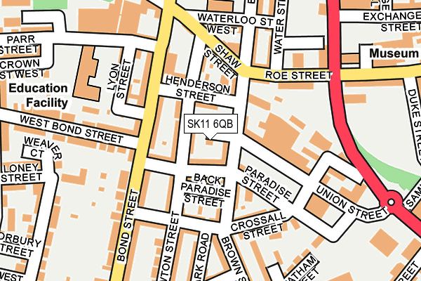SK11 6QB map - OS OpenMap – Local (Ordnance Survey) SK11 6QB map - OS OpenMap – Local (Ordnance Survey)