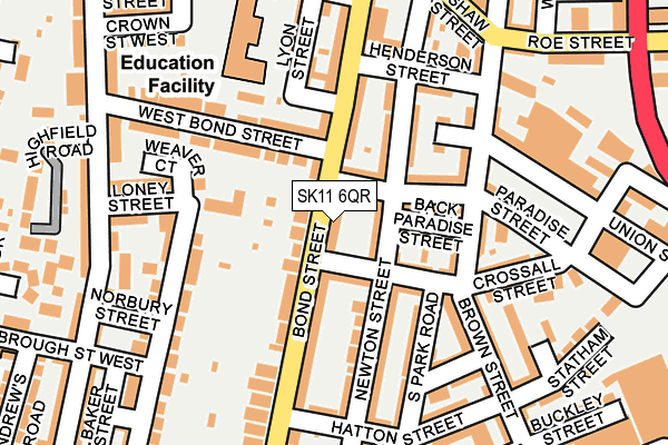SK11 6QR map - OS OpenMap – Local (Ordnance Survey)