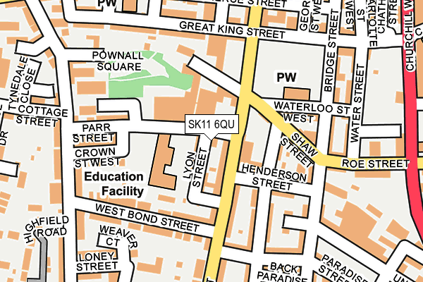 SK11 6QU map - OS OpenMap – Local (Ordnance Survey)