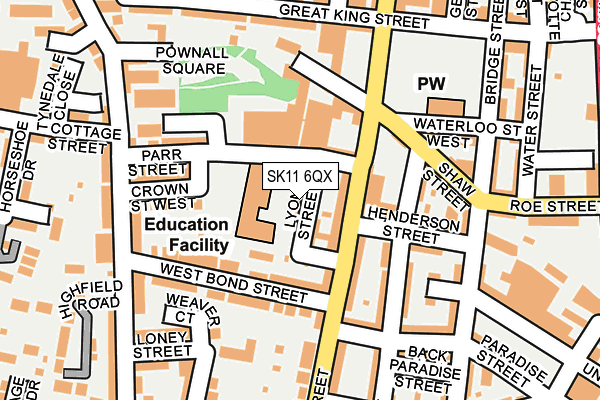 SK11 6QX map - OS OpenMap – Local (Ordnance Survey)