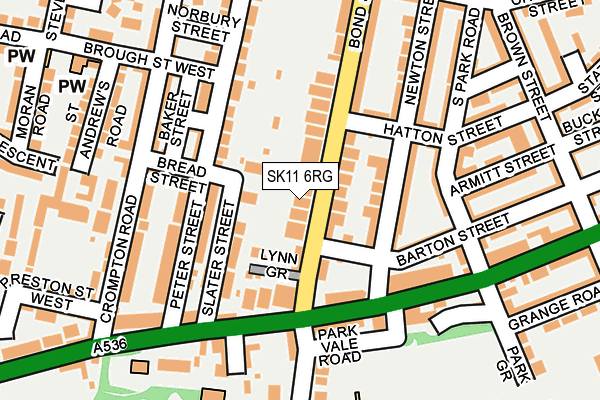 SK11 6RG map - OS OpenMap – Local (Ordnance Survey) SK11 6RG map - OS OpenMap – Local (Ordnance Survey)