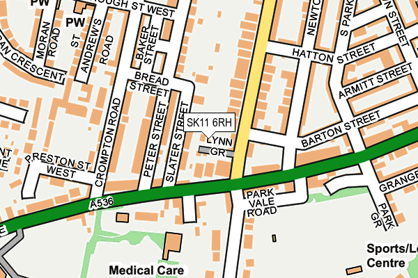 SK11 6RH map - OS OpenMap – Local (Ordnance Survey) SK11 6RH map - OS OpenMap – Local (Ordnance Survey)