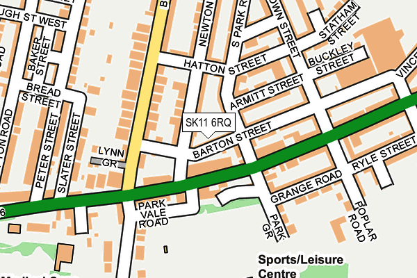 SK11 6RQ map - OS OpenMap – Local (Ordnance Survey)