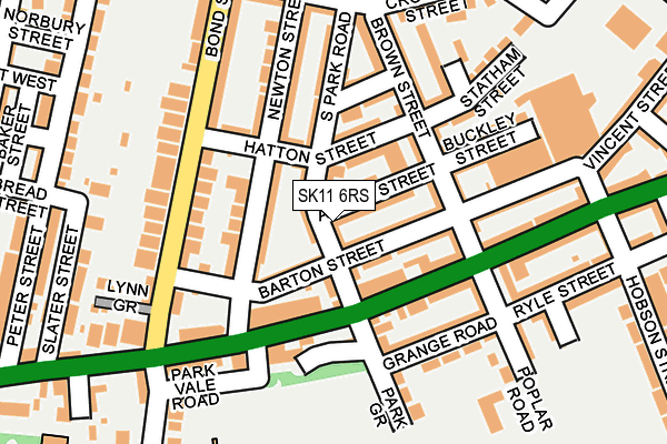 SK11 6RS map - OS OpenMap – Local (Ordnance Survey)