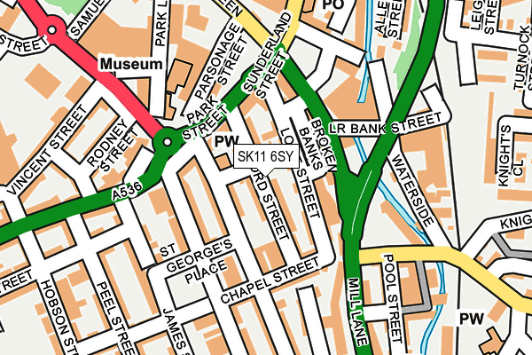 SK11 6SY map - OS OpenMap – Local (Ordnance Survey) SK11 6SY map - OS OpenMap – Local (Ordnance Survey)