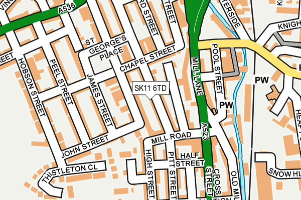SK11 6TD map - OS OpenMap – Local (Ordnance Survey) SK11 6TD map - OS OpenMap – Local (Ordnance Survey)