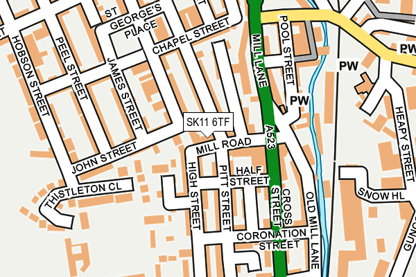 SK11 6TF map - OS OpenMap – Local (Ordnance Survey) SK11 6TF map - OS OpenMap – Local (Ordnance Survey)