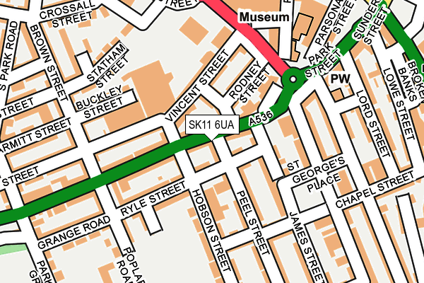 SK11 6UA map - OS OpenMap – Local (Ordnance Survey)