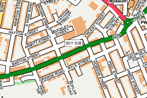 SK11 6UB map - OS OpenMap – Local (Ordnance Survey)