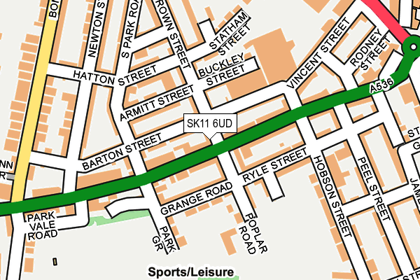 SK11 6UD map - OS OpenMap – Local (Ordnance Survey)