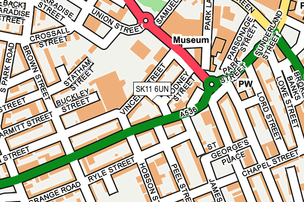 SK11 6UN map - OS OpenMap – Local (Ordnance Survey)