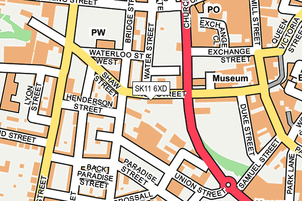 SK11 6XD map - OS OpenMap – Local (Ordnance Survey)