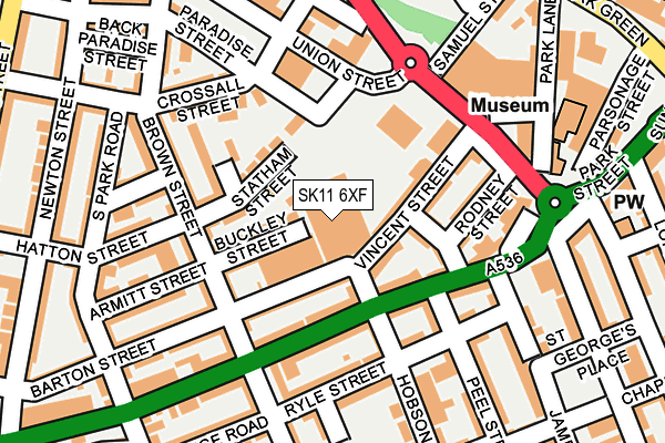 SK11 6XF map - OS OpenMap – Local (Ordnance Survey)