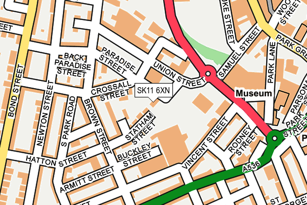 SK11 6XN map - OS OpenMap – Local (Ordnance Survey)