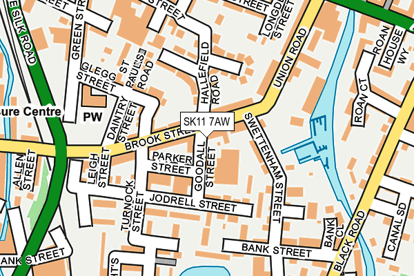 SK11 7AW map - OS OpenMap – Local (Ordnance Survey) SK11 7AW map - OS OpenMap – Local (Ordnance Survey)