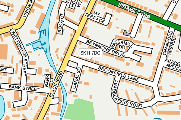SK11 7DG map - OS OpenMap – Local (Ordnance Survey) SK11 7DG map - OS OpenMap – Local (Ordnance Survey)